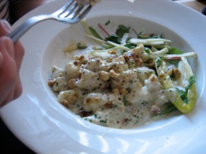 Gnocchi with creamy Goronzola sauce