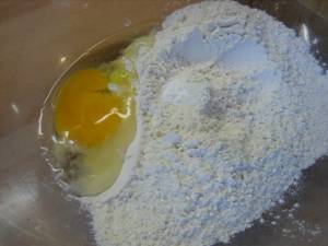Flour egg cream of tartar bicarb