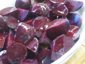 Beetroot ready for roasting